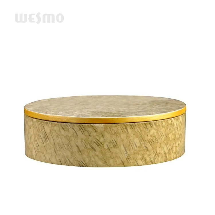Espejo cosmético de madera de bambú organizador de escritorio