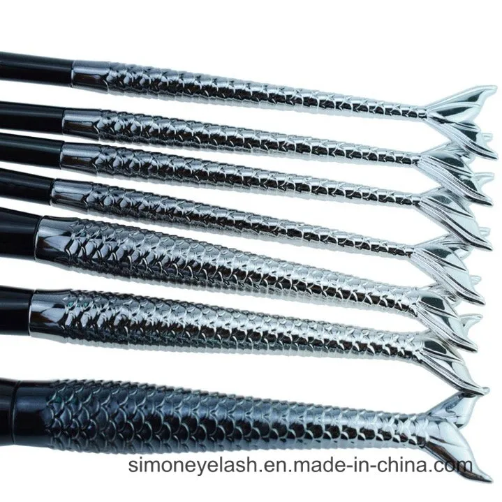 7PCS Kit de brochas de cosméticos Fish Tail para base y sombra de ojos