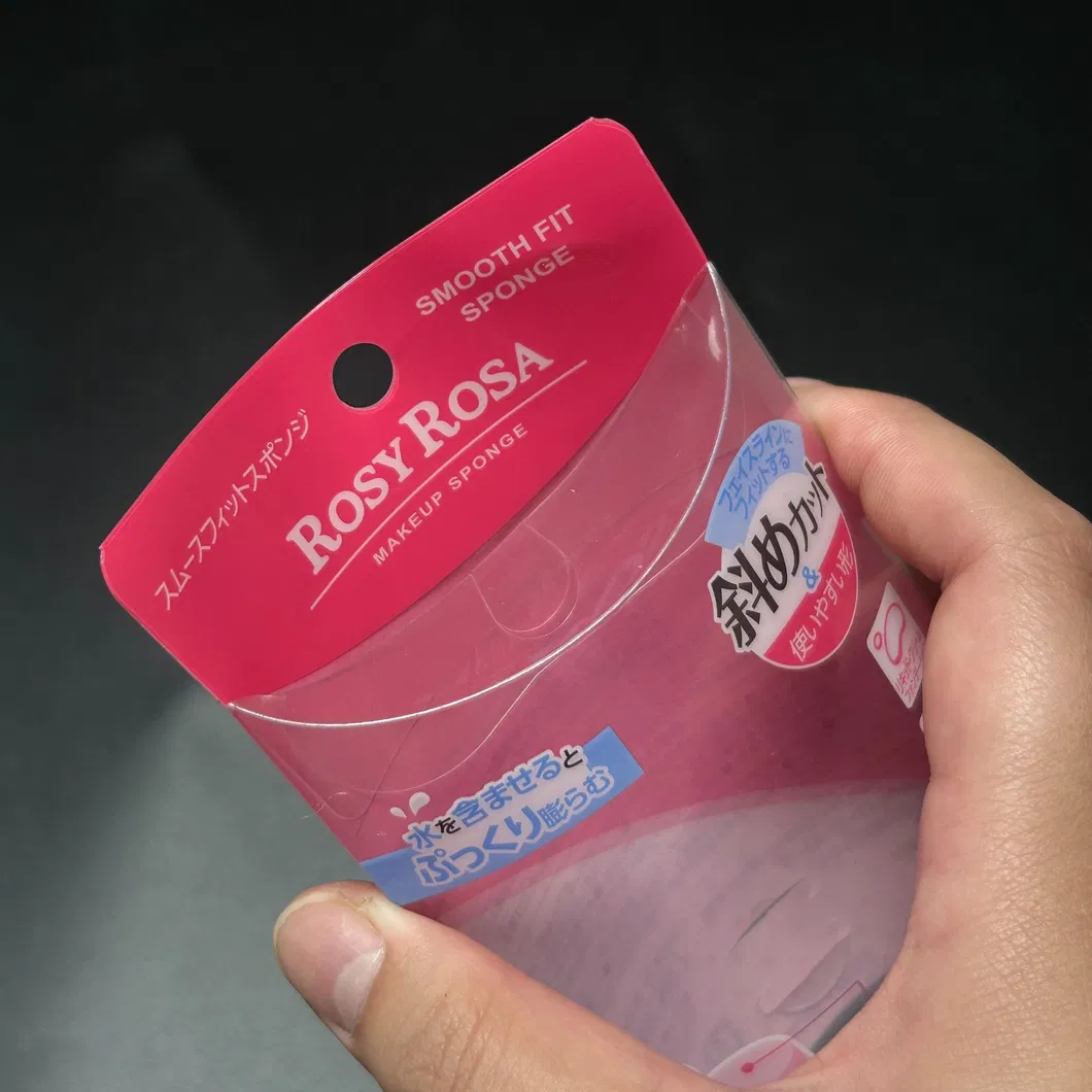 Funda de plástico de color personalizado para esponjas de belleza
