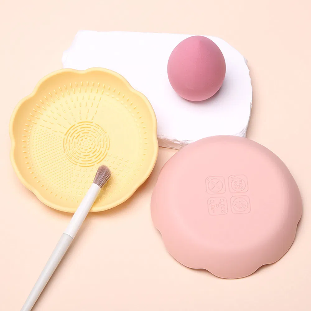 Herramientas de Maquillaje Cuenco de Lavado Almohadilla de Silicona para Limpiar Brochas de Maquillaje Limpiadores de Brochas de Maquillaje