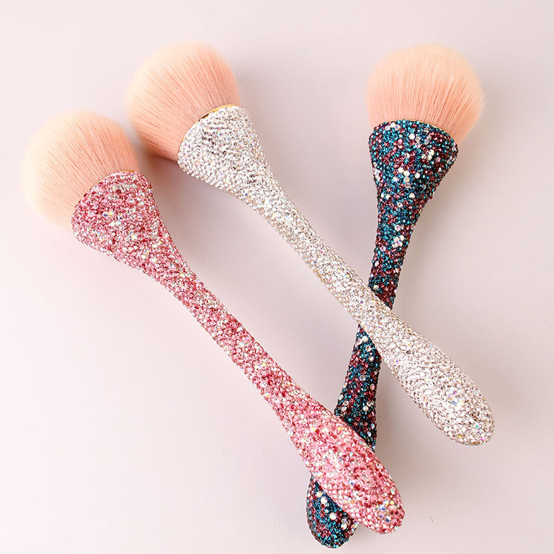 Nuevo Pincel de Maquillaje en Polvo Suelto con Cintura de Diamante