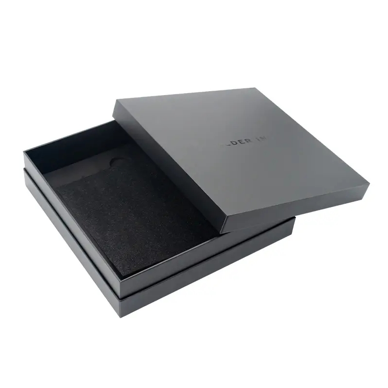 Caja de almacenamiento de cosméticos para perfume con tapa y fondo de laminado mate