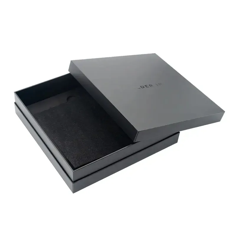 Caja de almacenamiento de cosméticos para perfume con tapa y fondo de laminado mate