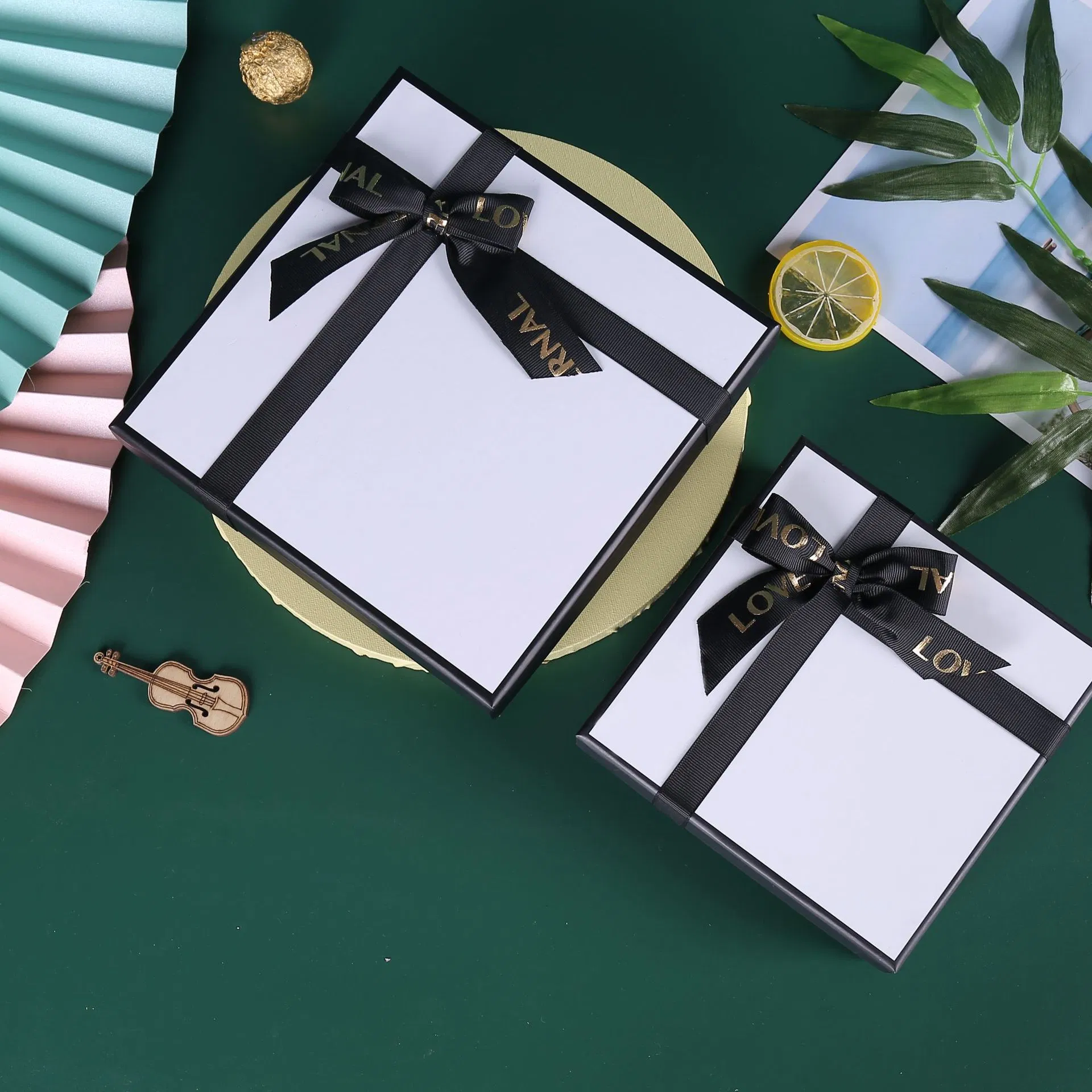 Caja de papel para embalaje de cosméticos con cinta, regalos personalizados para bodas y cumpleaños, cajas de almacenamiento