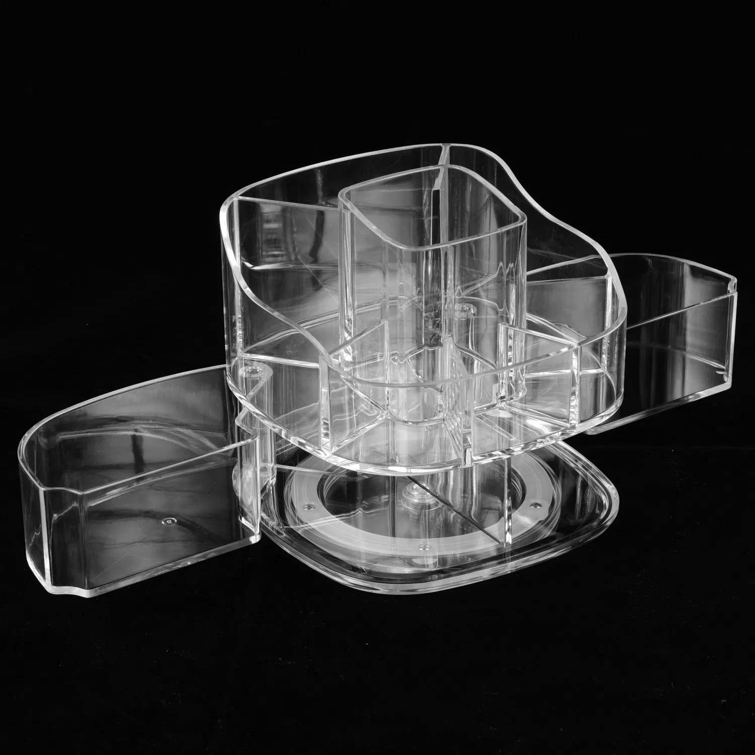 Soporte para brochas de maquillaje de cristal