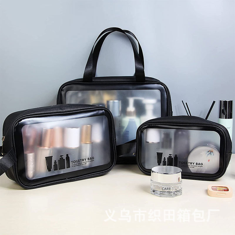 Neceser de Maquillaje Translúcido Goodseller para Mujeres y Hombres, Estuche Portátil para Artículos de Tocador