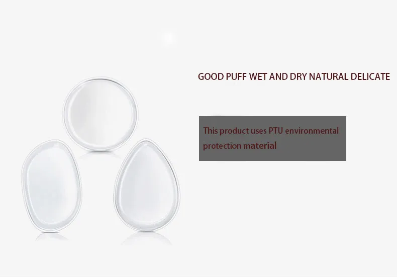 Esponja de maquillaje de silicona transparente