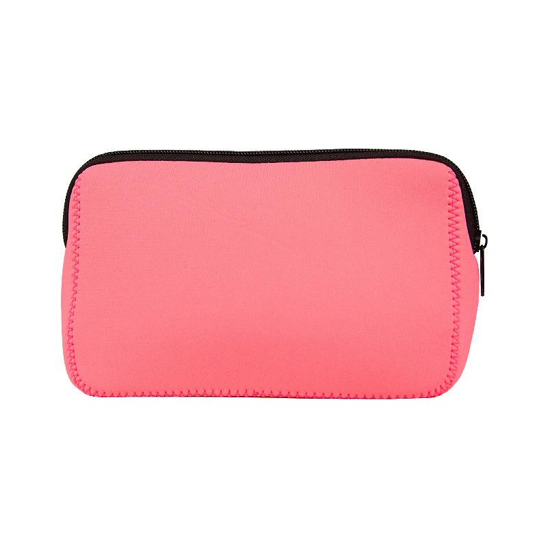 Bolsa de cosméticos ligera y linda producida por OEM, bolsa de cremallera de neopreno impermeable, organizador portátil de viaje para artículos de tocador y maquillaje