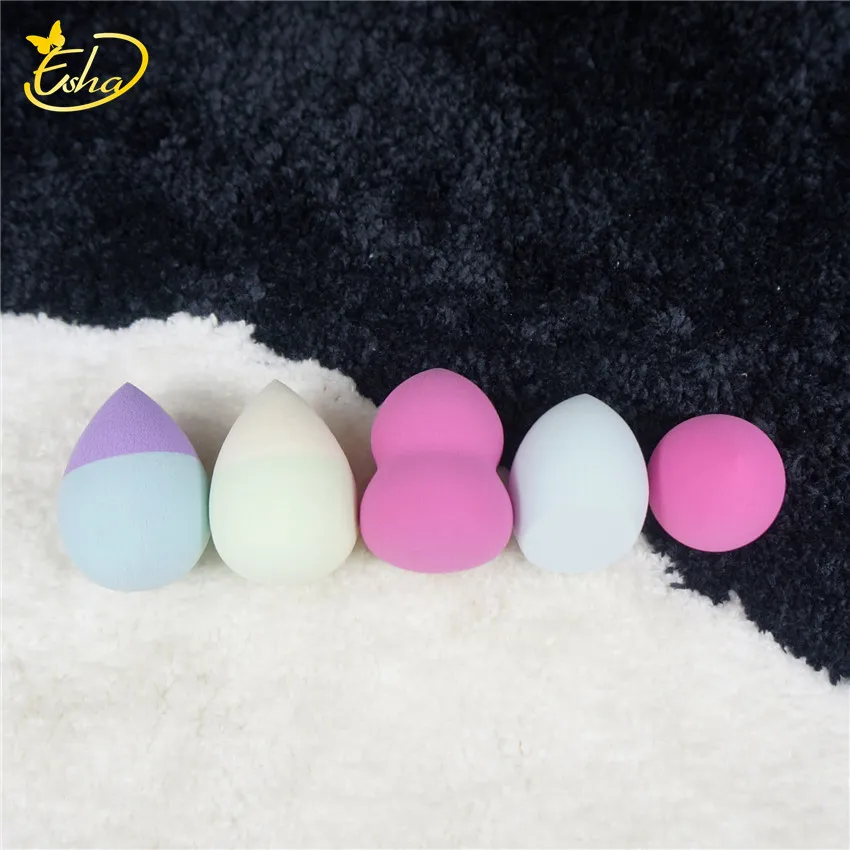 Esponja de etiqueta de esponjas de maquillaje personalizado, esponja cosmética de silicona suave con forma