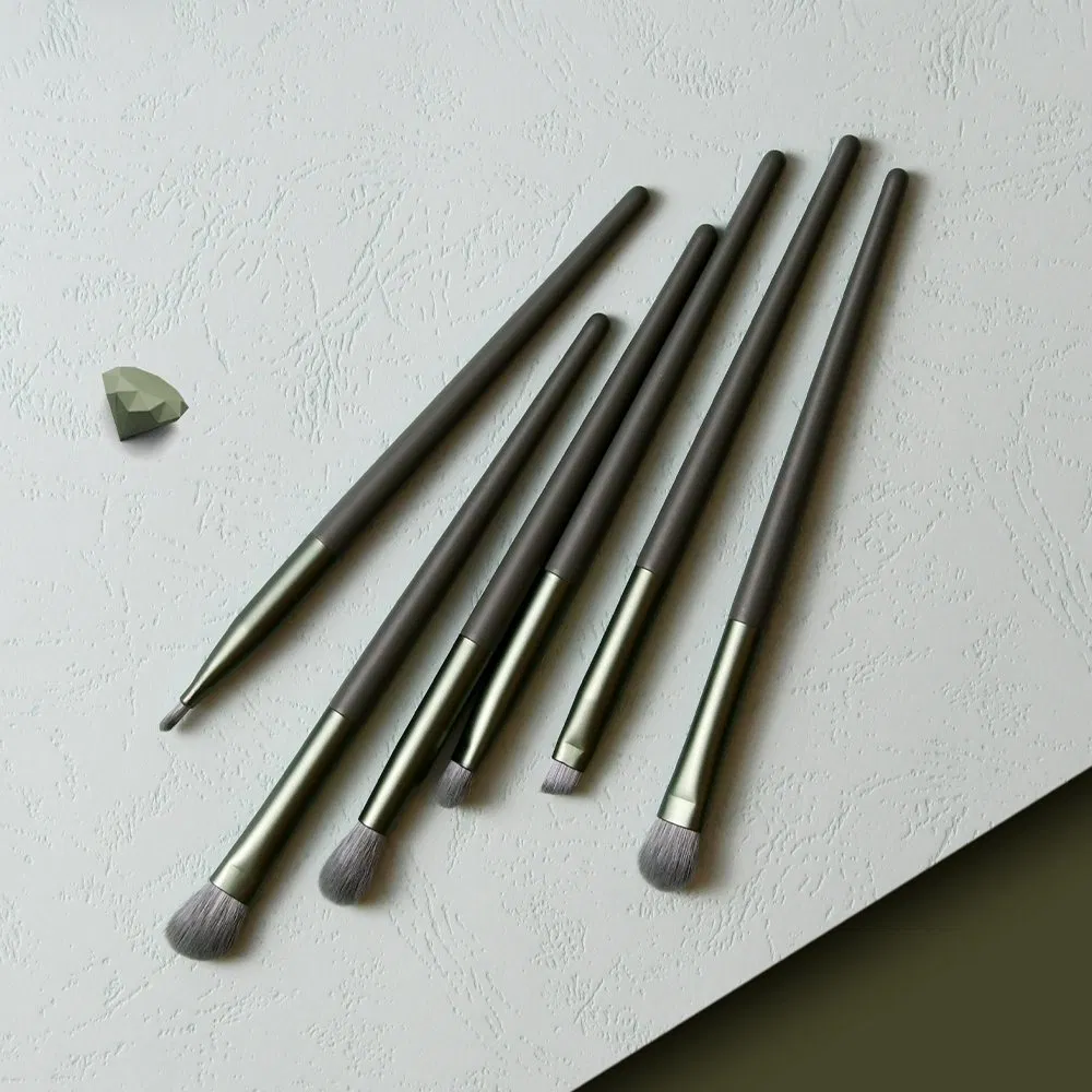 Conjunto de Cosméticos para Labios y Ojos al por Mayor 6 PCS Etiqueta Privada Maquillaje Sombra de Ojos Ceja Rubor Pincel