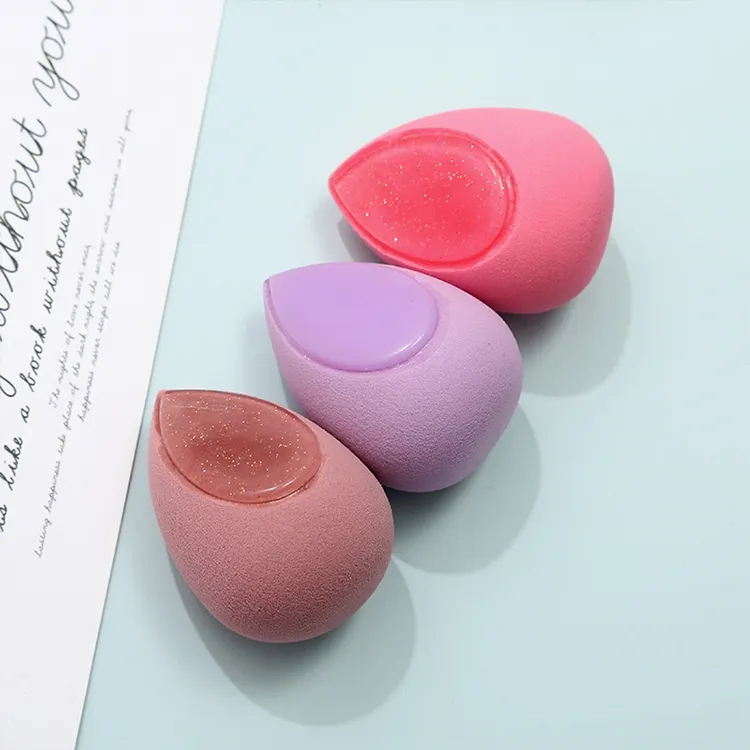 Esponja de etiqueta de esponjas de maquillaje personalizado, esponja cosmética de silicona suave con forma