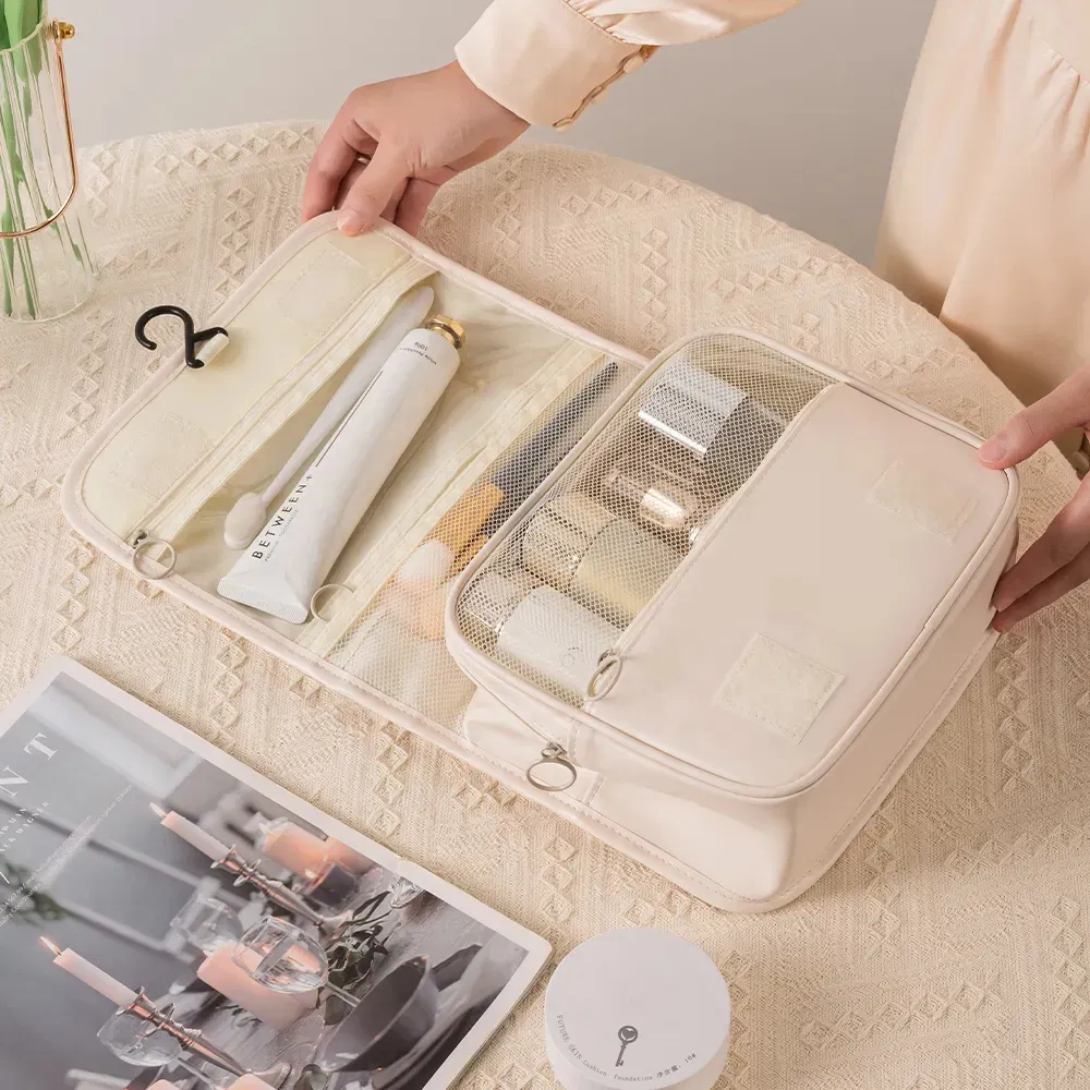 Organizador de Maquillaje Colgante Grande para Viaje y Almacenamiento