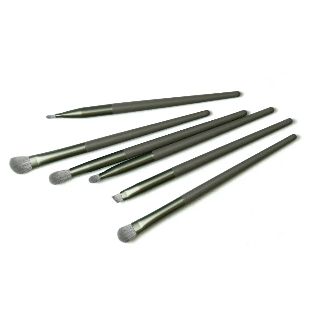 Conjunto de Cosméticos para Labios y Ojos al por Mayor 6 PCS Etiqueta Privada Maquillaje Sombra de Ojos Ceja Rubor Pincel