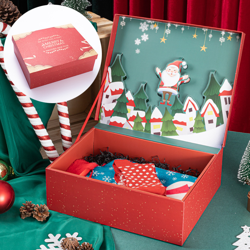 Caja de cartón para regalo de Navidad para set de cuidado de la piel, caja de almacenamiento de cosméticos, caja de embalaje personalizada