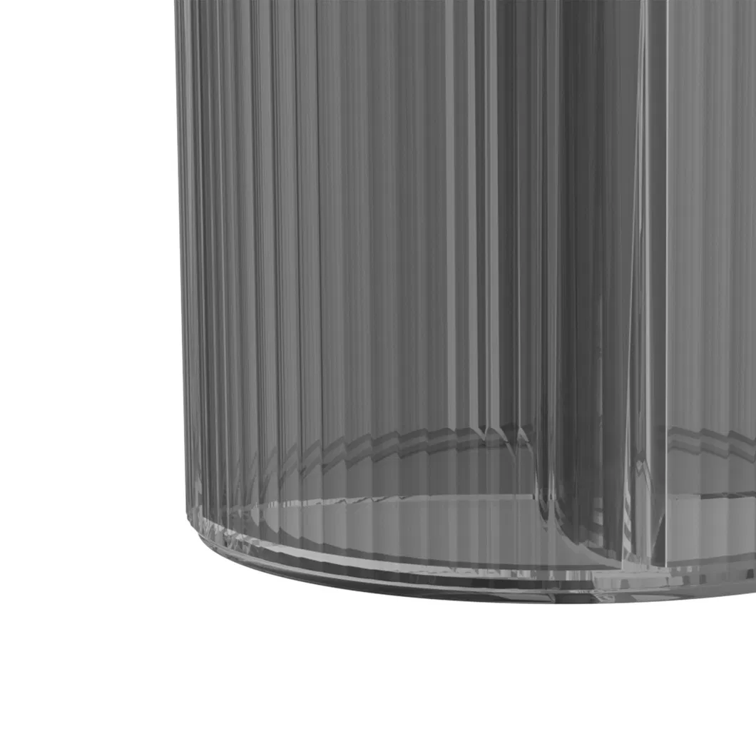 Nuevo modelo de moda organizador de brochas de maquillaje de escritorio de alta transparencia