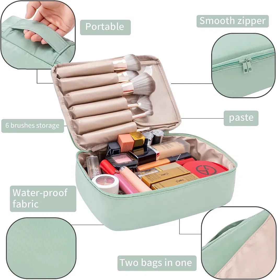 Organizador de Maquillaje Impermeable y Elegante para Viajes y Gimnasio