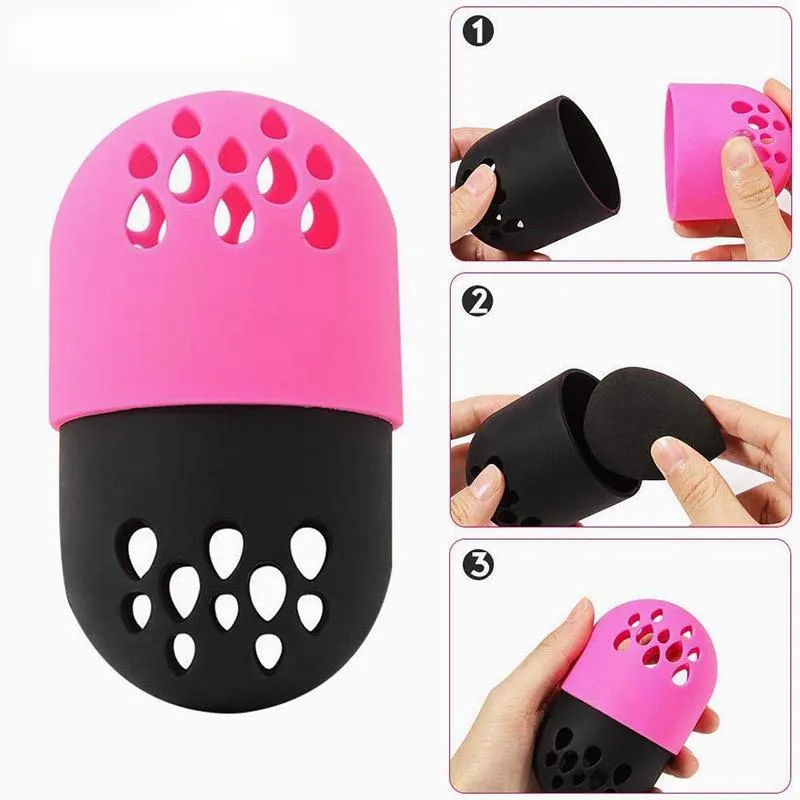 Soporte de esponja de maquillaje de silicona 1
