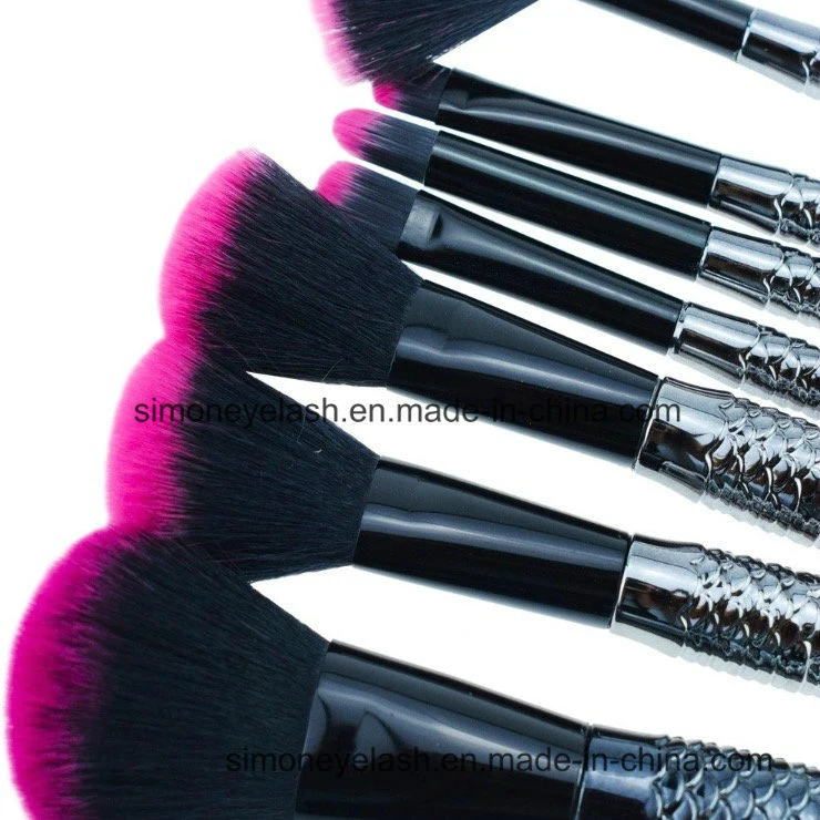 7PCS Kit de brochas de cosméticos Fish Tail para base y sombra de ojos