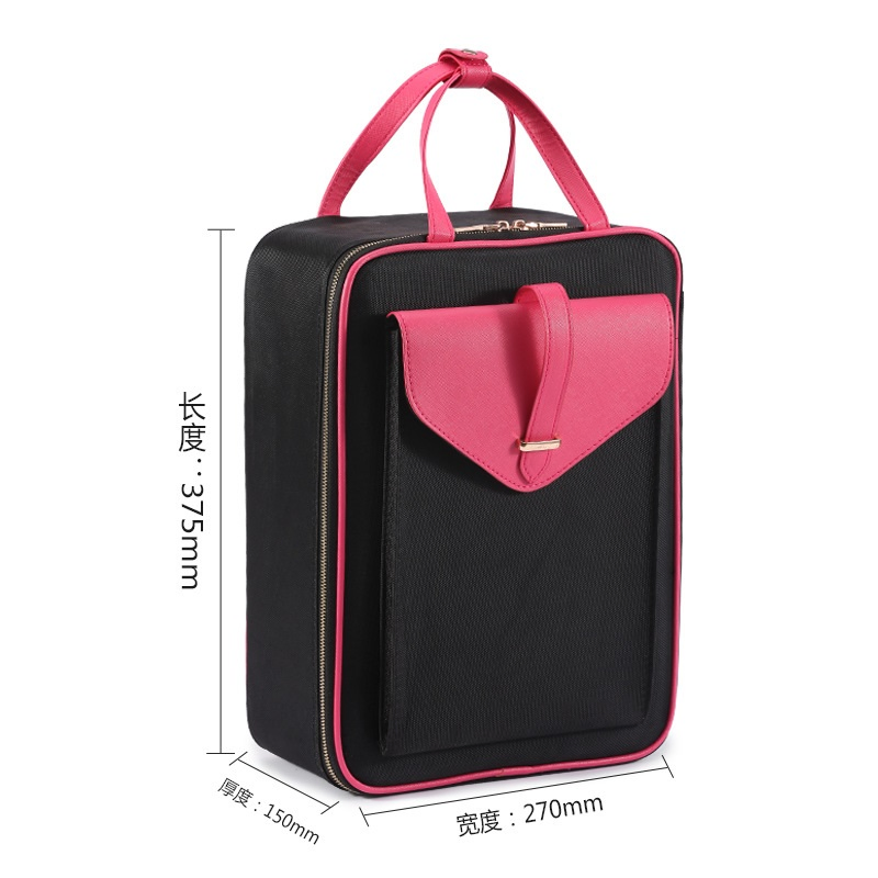 Organizador de maquillaje portátil para viajes, estuche de belleza