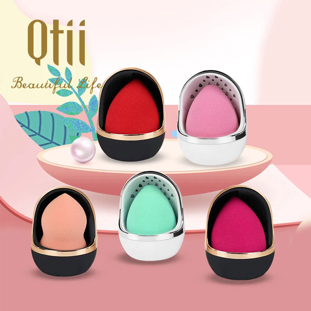 Esponja de Maquillaje Rotatable con Estuche Cosmético y Pintura Suave al Tacto para Viaje o Hogar