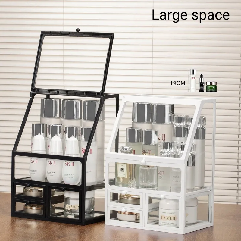Organizador de Maquillaje de Alta Transparencia Elegante para Soluciones de Almacenamiento Chic