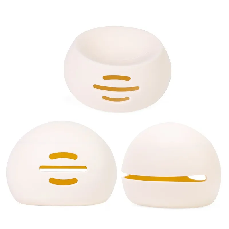 Contenedor de esponjas de viaje suaves para la cara, caja de almacenamiento de huevos cosméticos, soporte para esponjas de maquillaje de silicona