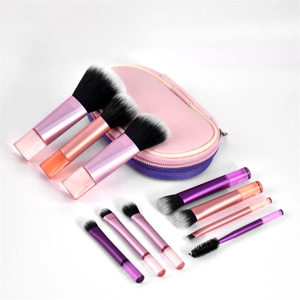 Juego de Maquillaje de Ojos en Polvo para Viaje Mini Portátil, Set de Arte de Uñas, Pinceles para Pómulos y Pestañas para la Cara
