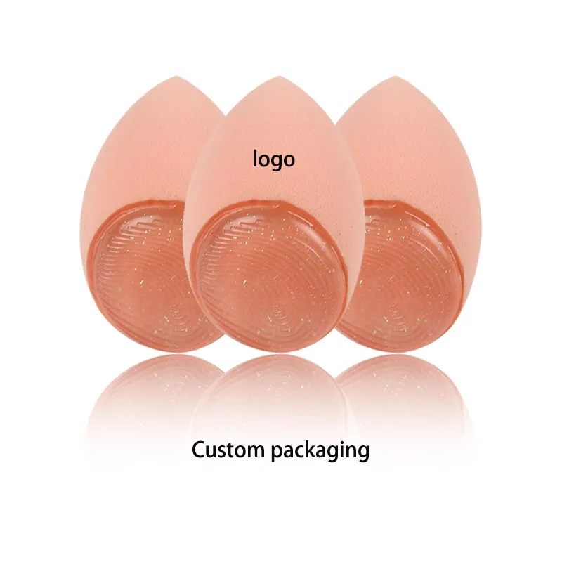 Esponja de maquillaje de silicona germicida biodegradable y antifúngica con bolsa de viaje