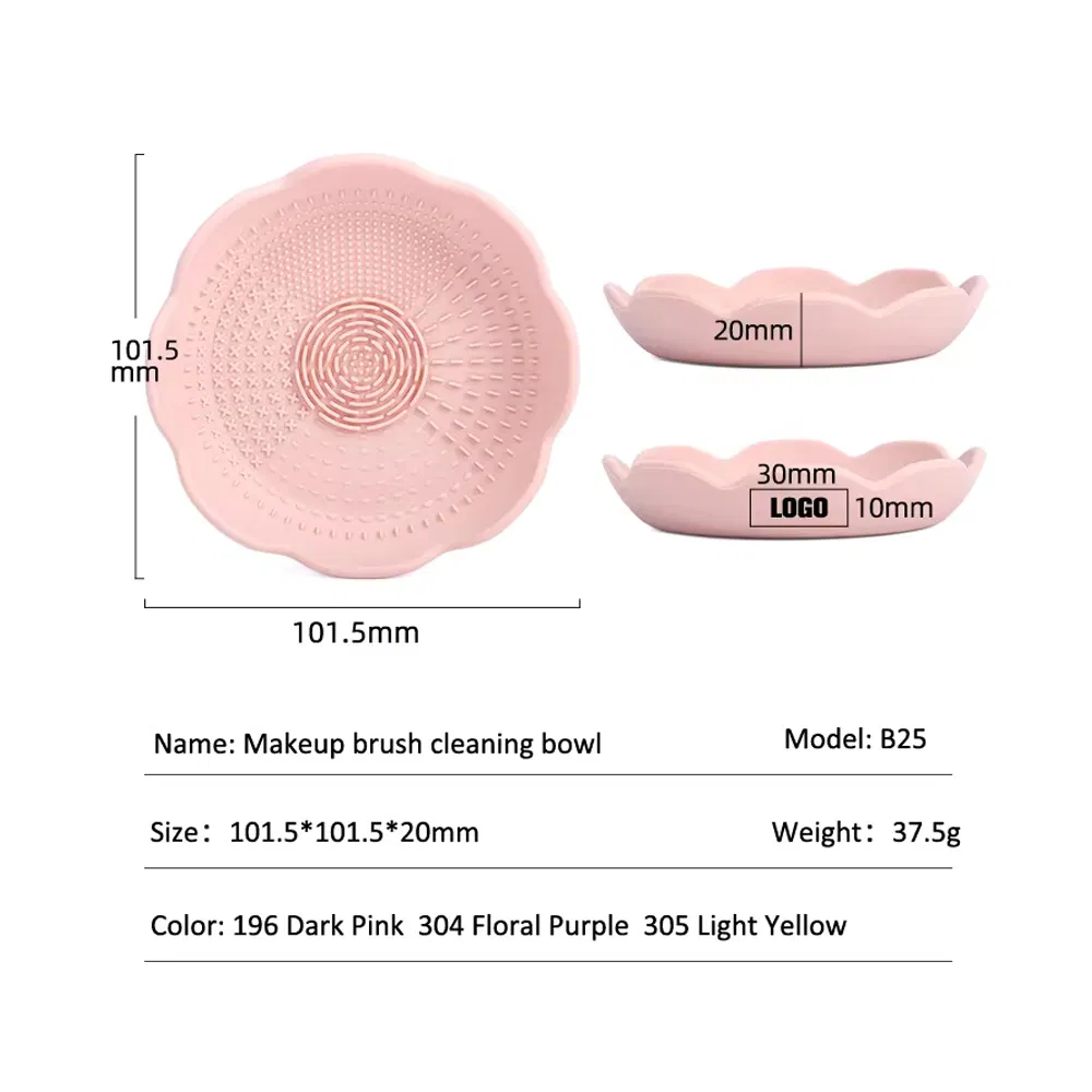 Herramientas de Maquillaje Cuenco de Lavado Almohadilla de Silicona para Limpiar Brochas de Maquillaje Limpiadores de Brochas de Maquillaje