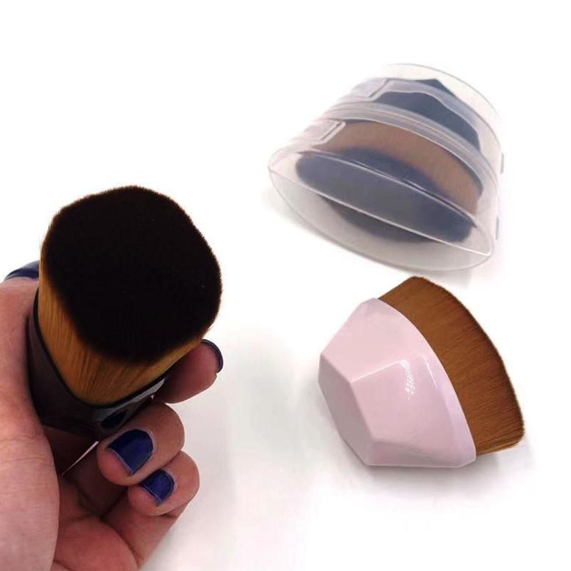 Brocha de Maquillaje Base Plana para Rostro, Brocha para Rubor, Base Líquida en Polvo para Difuminar Líquido