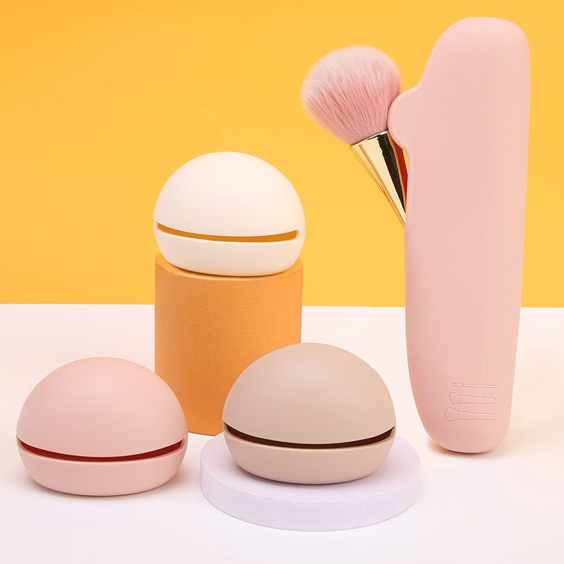 Contenedor de esponjas de viaje suaves para la cara, caja de almacenamiento de huevos cosméticos, soporte para esponjas de maquillaje de silicona