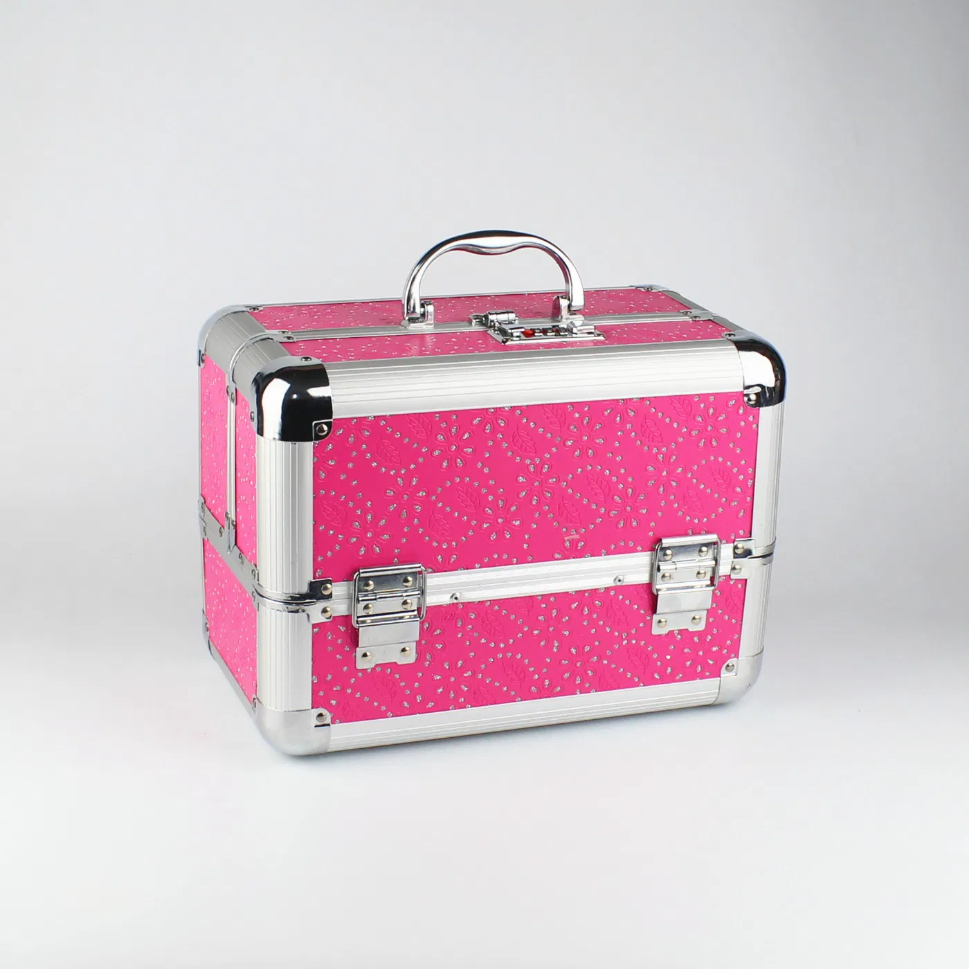 Fábrica OEM Estuche de Maquillaje Cosmético de Aluminio Multifuncional para Viaje