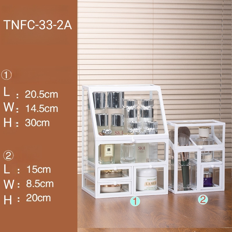 Organizador de Maquillaje de Alta Transparencia Elegante para Soluciones de Almacenamiento Chic