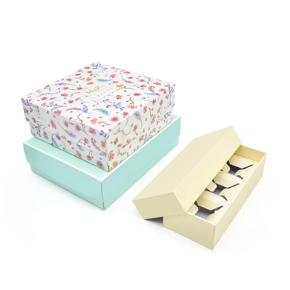 Caja de embalaje premium y caja de papel con tapa y base - Resistente y reciclable para regalo, almacenamiento de joyas, cosméticos y envío