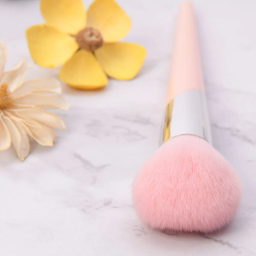 Brocha de Maquillaje de Plástico Rosa en Polvo, Base, Sombra de Ojos, Labios, Nueva Brocha de Cuidado de Belleza