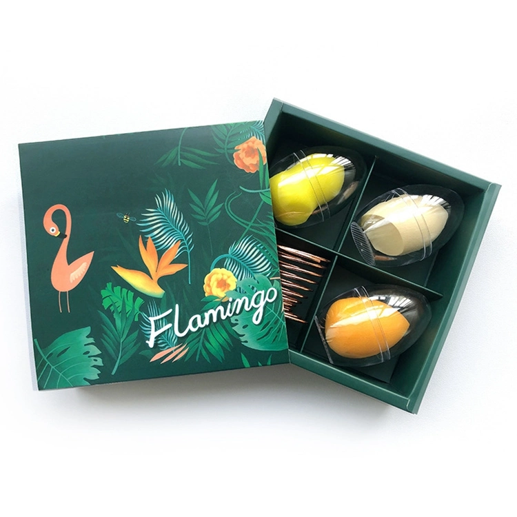 3PCS Juego de esponjas de maquillaje de belleza, esponja de mezcla, etiqueta privada, libre de látex, estuche para esponjas de belleza, embalaje personalizado