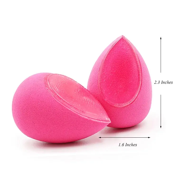Esponja de etiqueta de esponjas de maquillaje personalizado, esponja cosmética de silicona suave con forma