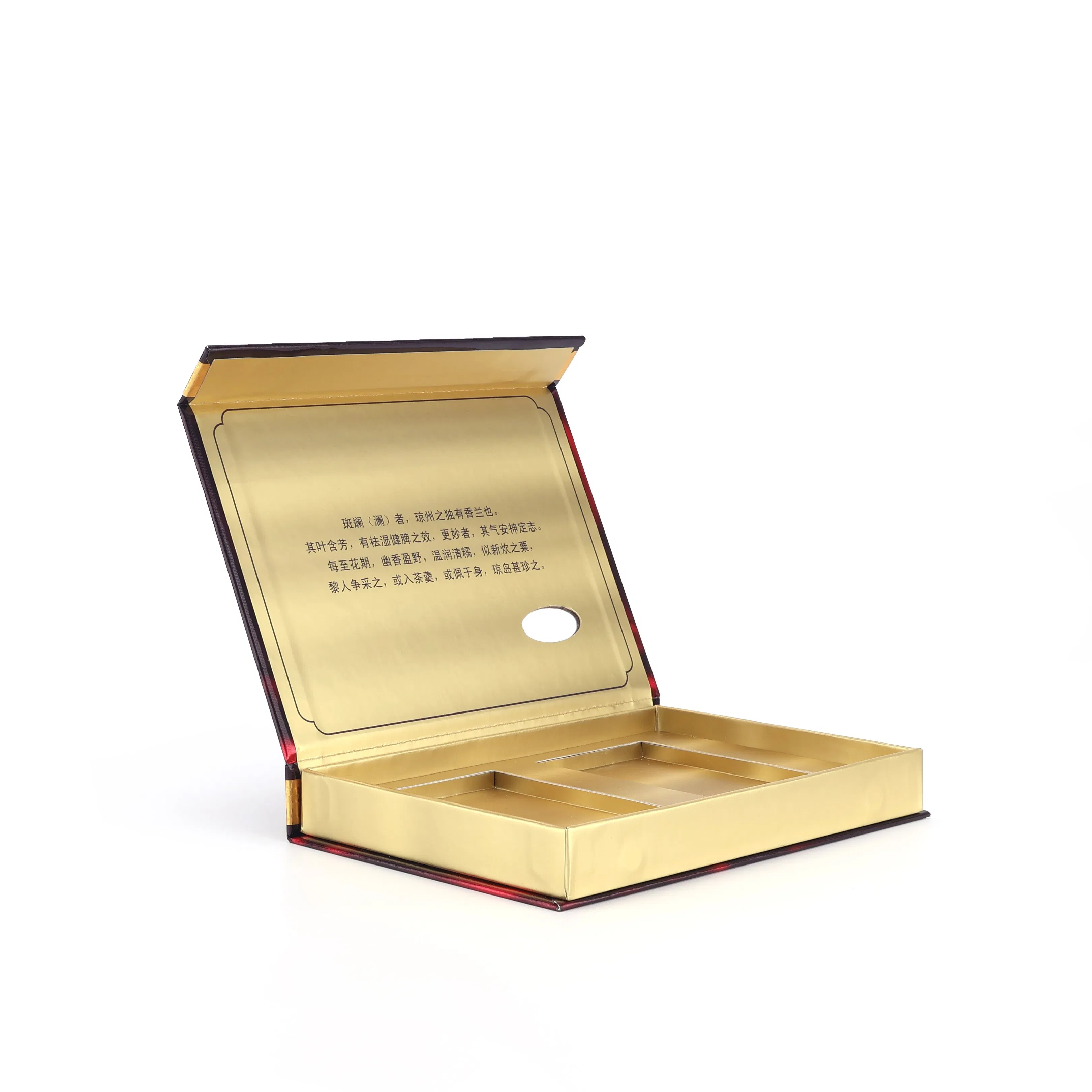 Caja magnética con laminado mate personalizado para almacenamiento de set de cosméticos