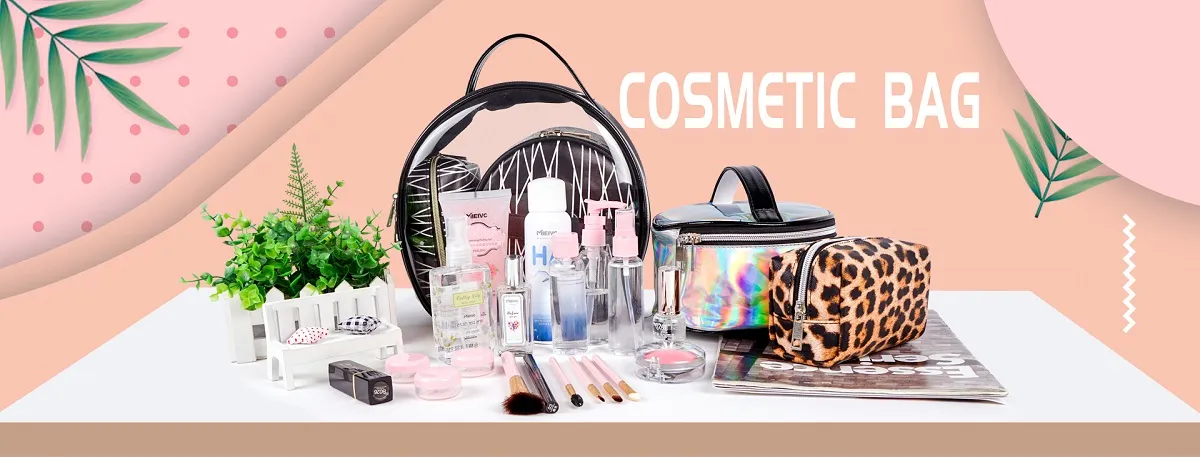 Organizador de maquillaje versátil para separación en húmedo y seco para viajar