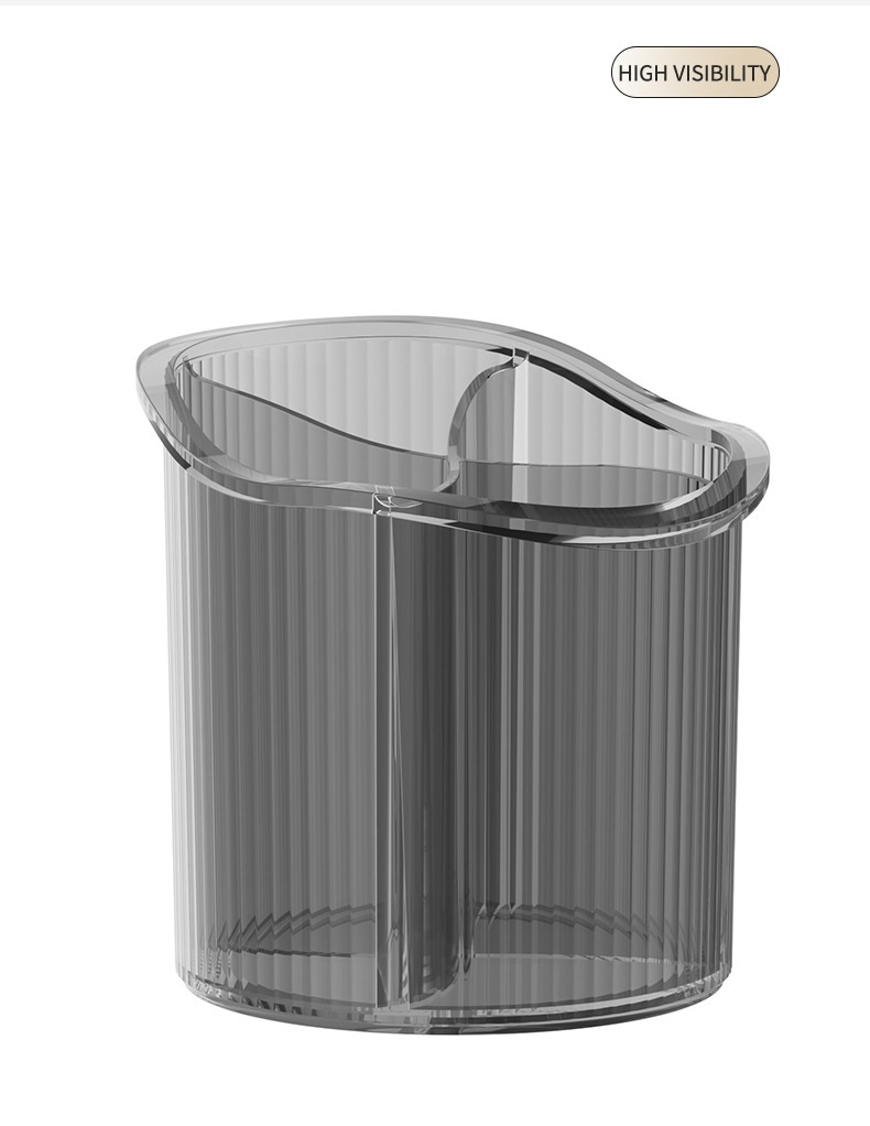Nuevo modelo de moda organizador de brochas de maquillaje de escritorio de alta transparencia