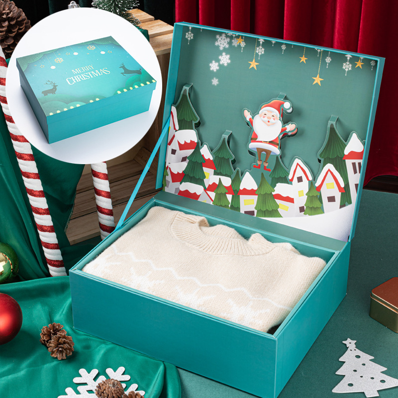 Caja de cartón para regalo de Navidad para set de cuidado de la piel, caja de almacenamiento de cosméticos, caja de embalaje personalizada