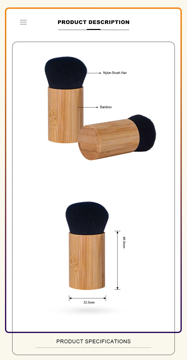 Juego de brochas de maquillaje sintéticas de pelo natural en color rosa dorado, púrpura y negro