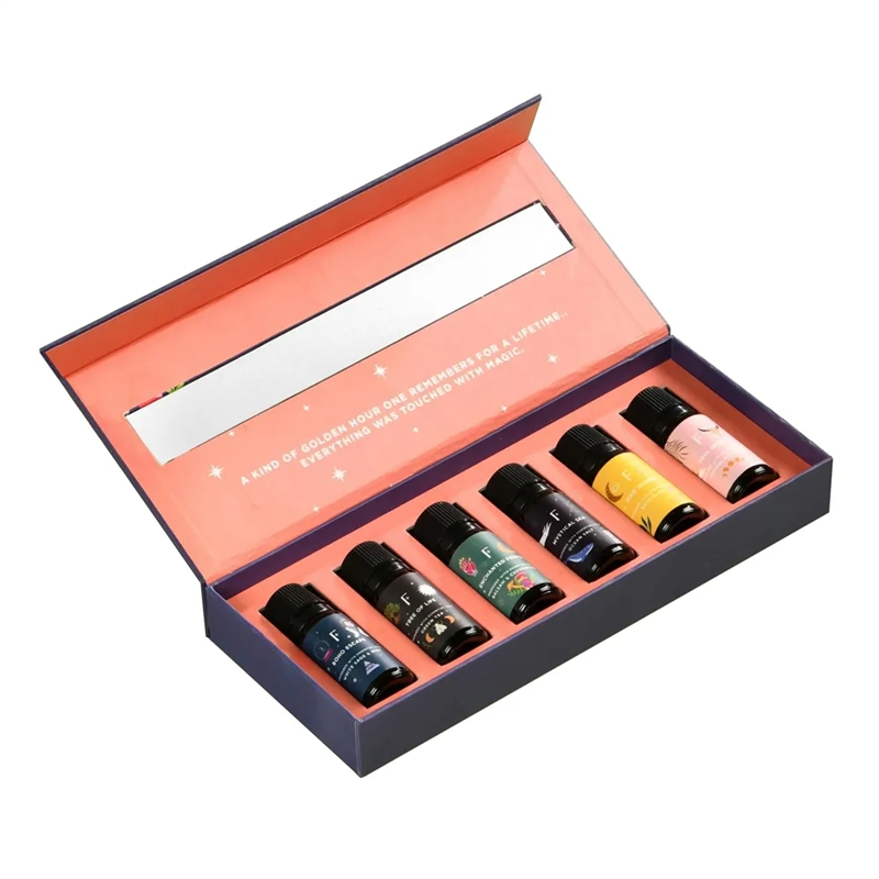 Caja de regalo de lujo para bodas con logotipo personalizado, caja de cartón de papel PU para empaquetado de joyas, almacenamiento de perfumes y cosméticos con asa
