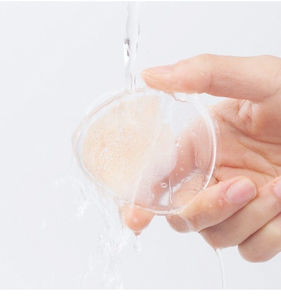 Esponja de maquillaje de silicona transparente de múltiples colores, puff de polvo de silicona, etiqueta privada, belleza facial, esponja de maquillaje de silicona