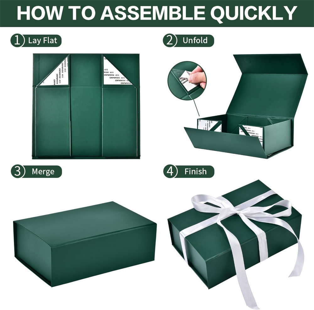 Caja de almacenamiento magnética plegable OEM para empaquetado de regalos de boda, prendas, zapatos, vino, perfume, cuidado de la piel, joyería, cosméticos