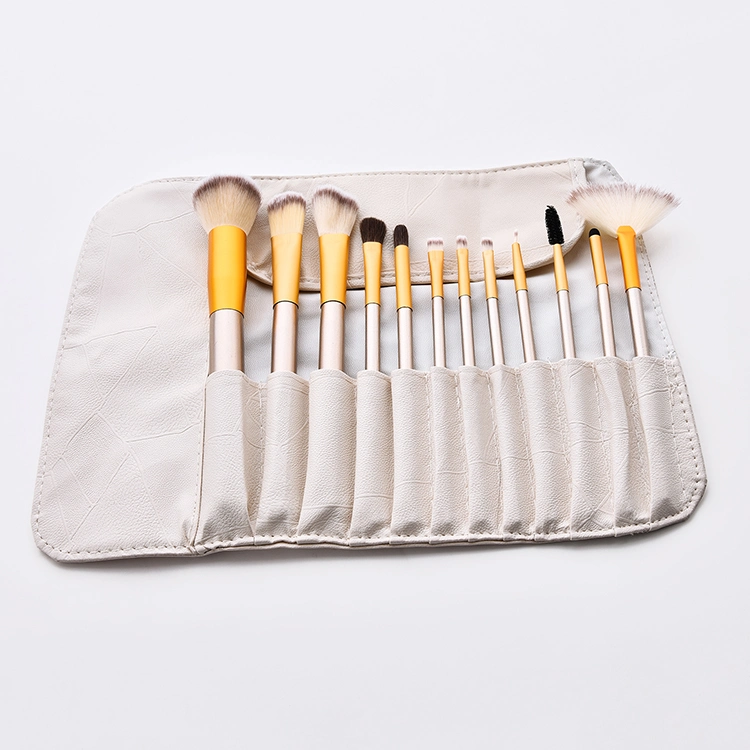 Conjunto de Brochas de Maquillaje Brocha Kabuki para Base, Brocha para Difuminar, Polvo Facial, Rubor, Correctores, Sombras de Ojos, Kit de Brochas de Maquillaje con Bolsa