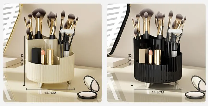 Caja de almacenamiento cosmético organizador de tocador rotatorio organizador de maquillaje
