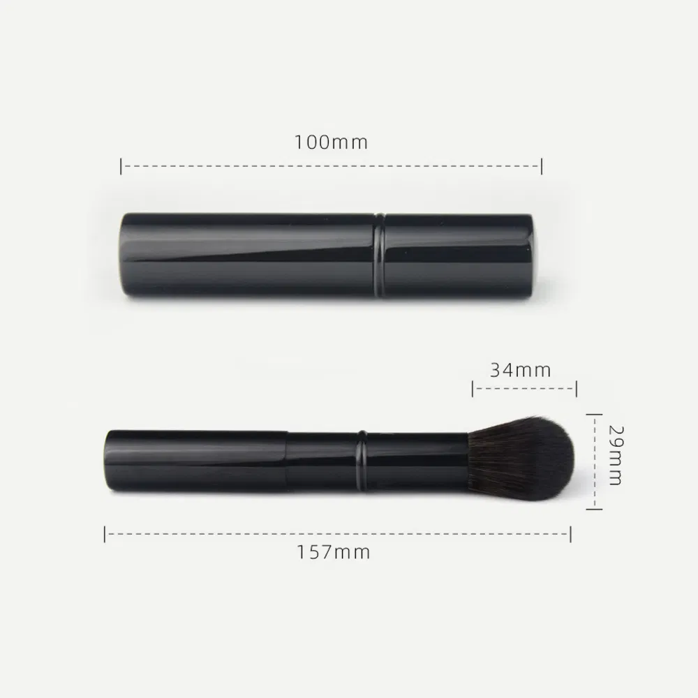 Brocha de maquillaje cosmético retráctil para arte de uñas, viaje, cara, belleza, rubor, brocha portátil de polvo, brocha kabuki