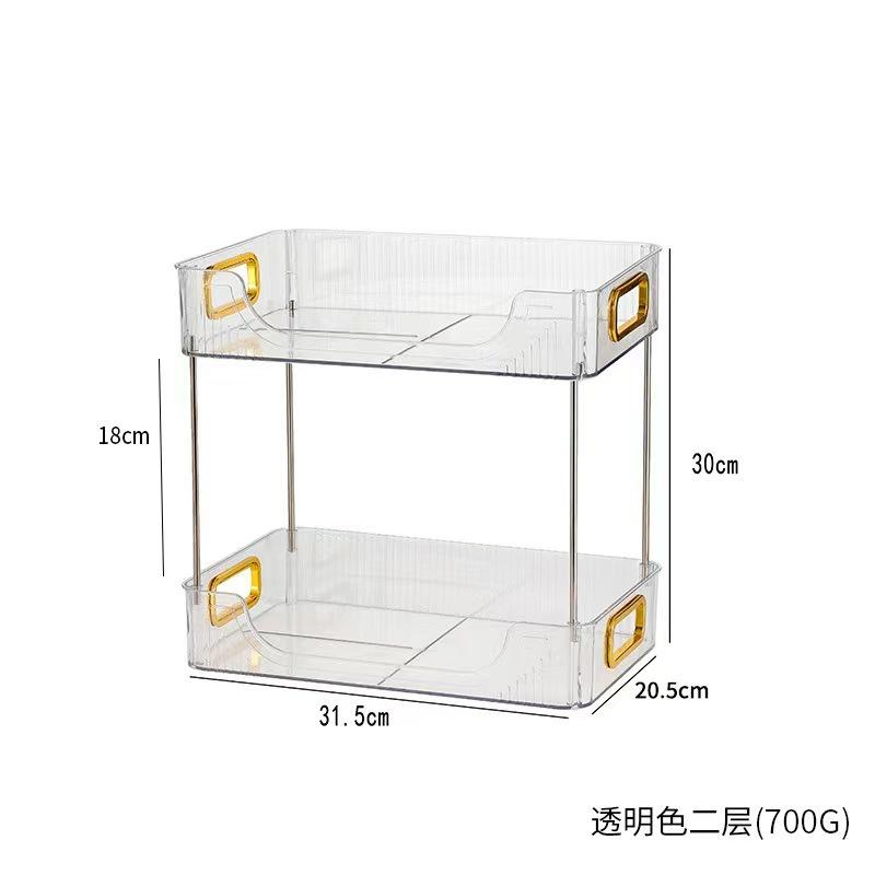 Organizador de Maquillaje Moderno de Plástico Transparente Ecológico, Caja de Almacenamiento Cosmético Apilable