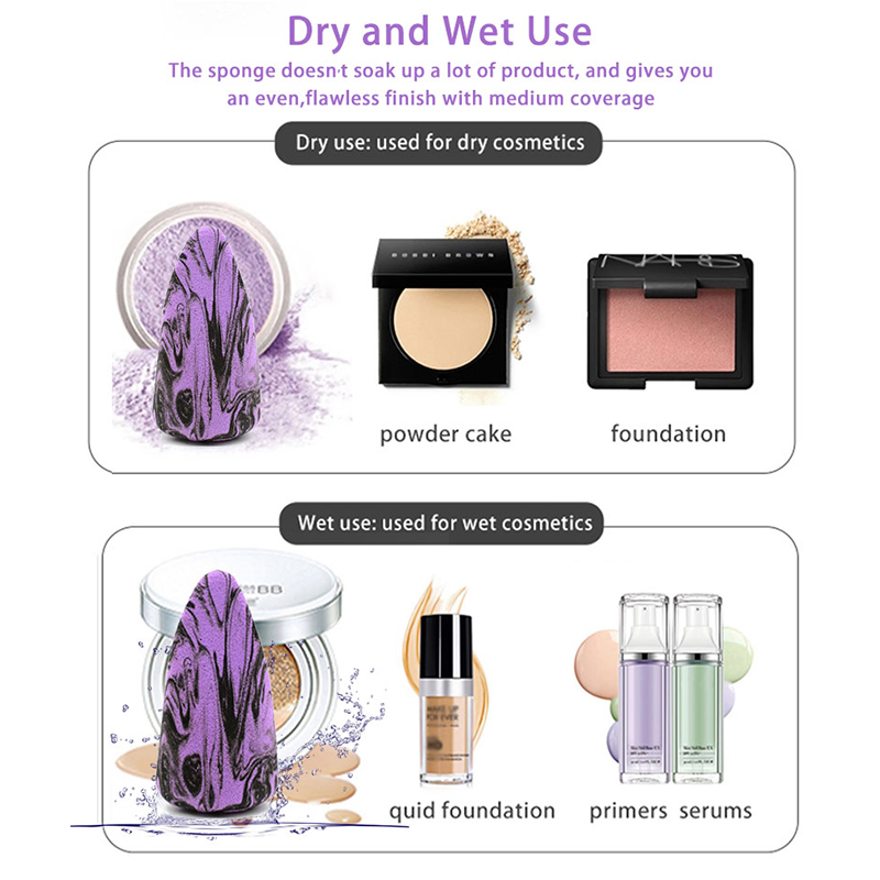 Esponja de maquillaje de látex personalizada con logo, etiqueta privada, esponja de maquillaje de silicona sin látex, puff de cosméticos